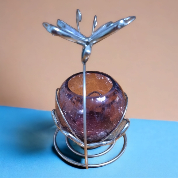 Stained Glass Butterfly Candle Holder - Picture 4 of 9